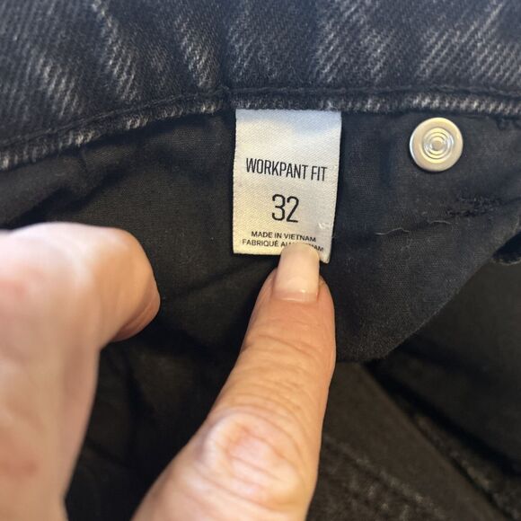 BDG Big Jack Workpant Fit Jean Sz. 32 Relaxed Fit Spider Web Black Neon Green - Picture 10 of 13